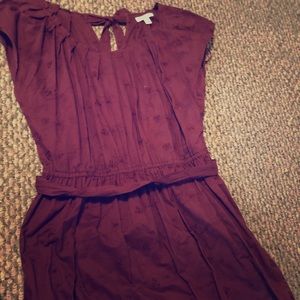 Maroon colored Lauren Conrad dress Cotton material